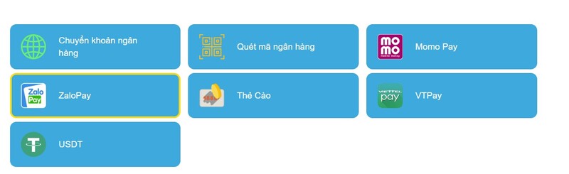 Các hình thức nạp tiền F8BET 